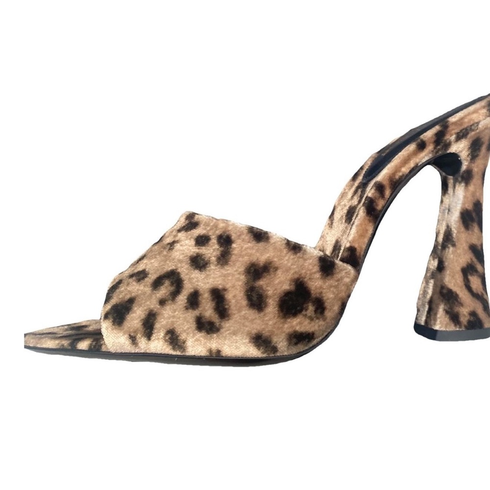Saint Laurent Leopard Print Mules Sz 37